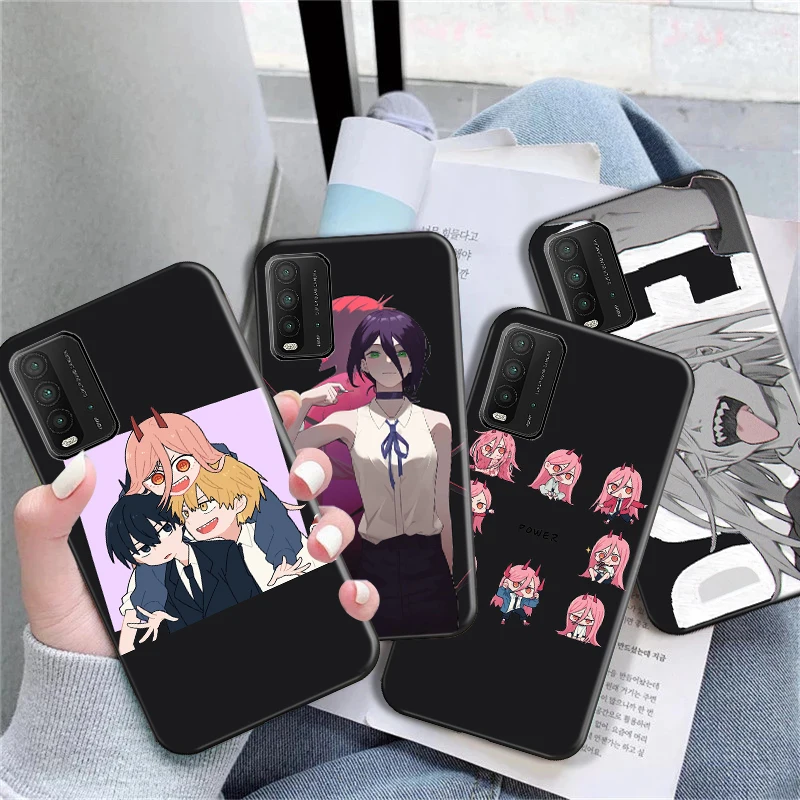 

Chainsaw Man Anime Phone Case For Xiaomi Redmi Note 9S Redmi Note 9 Pro Hayakawa Aki Pahwa Back Cover Soft TPU Funda Coque Cases