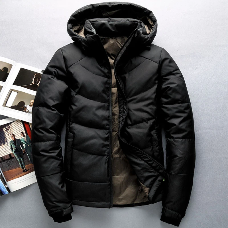 Зимняя куртка мужская теплая Толстая зимняя Красный Черный Синий Parker пальто