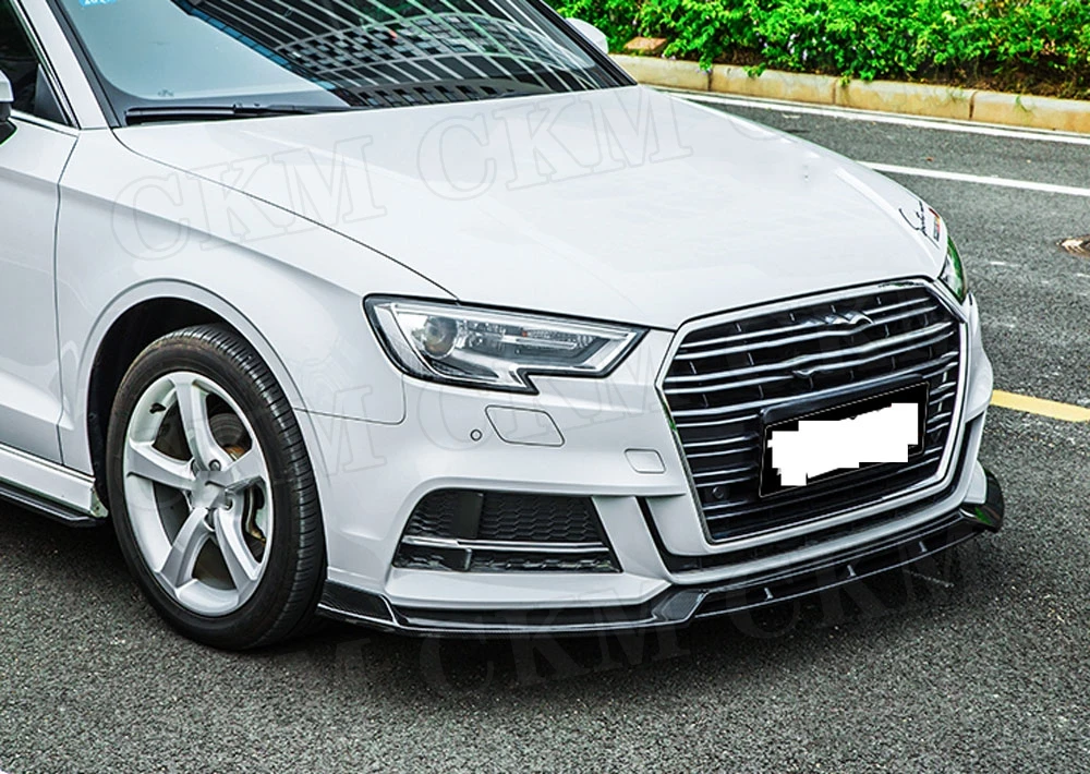 4 шт./компл. ABS передний спойлер для Audi A3 S3 Sline Not A3 Стандартный черный головной бампер подбородок Лопата автомобильный Стайлинг