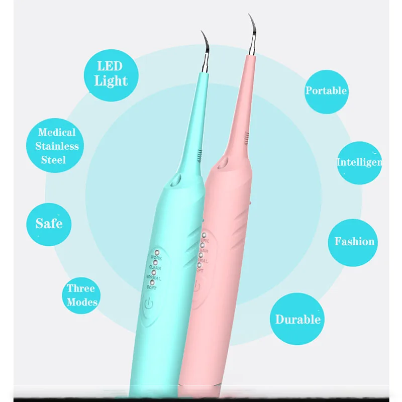 Портативный зубной скалер для чистки полости рта ультразвуковой отбеливания