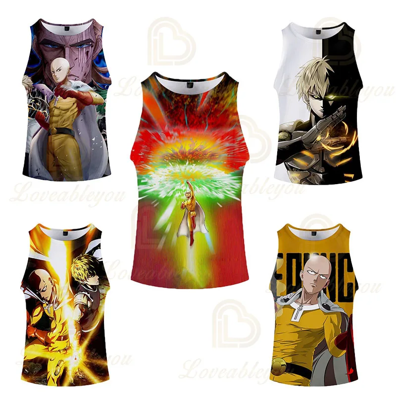 Мужская майка без рукавов ONE PUNCH унисекс для фитнеса летние рубашки мужчин и