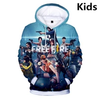 3 to 14 years kids hoodies free fire 3d printed hoodie sweatshirt boys girls harajuku long sleeve jacket coat children clothes