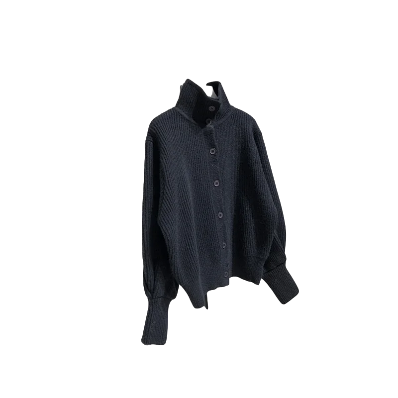 

Turtleneck Sweater Cardigan 2020 Autumn and Winter New Women's Korean Style Loose Long-sleeved Sweater Coat Jacket UK394