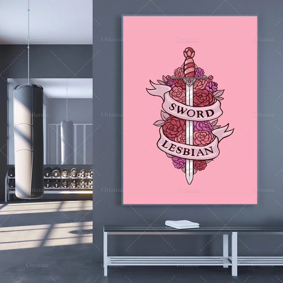 SWORD лесбиянский холст искусство на стене картина Прачечная художественное