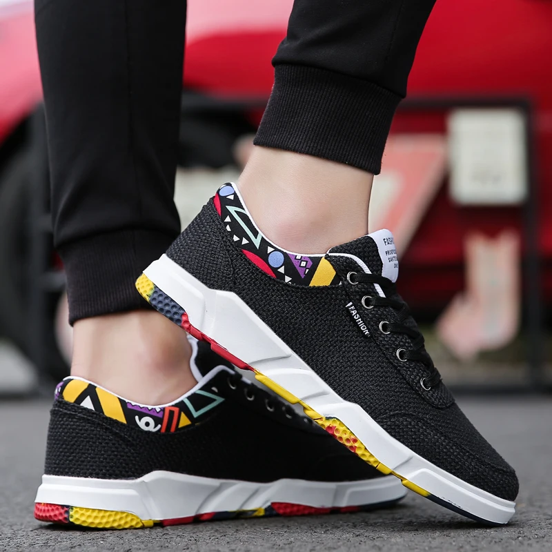 Мужская парусиновая обувь на плоской подошве Классическая вулканизированной