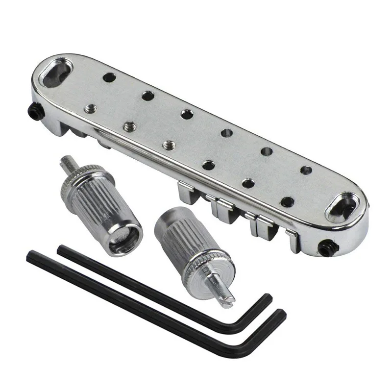 Хромированный металлический роликовый седло Tune O Matic Bridge для Les Paul style сменный