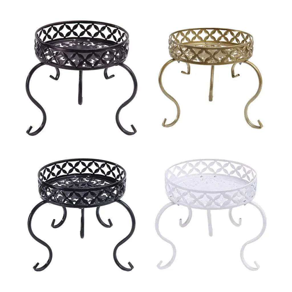 

Iron Plant Stand for Flower Pot Round Decor Flower Stand Support for Planter Garden Container