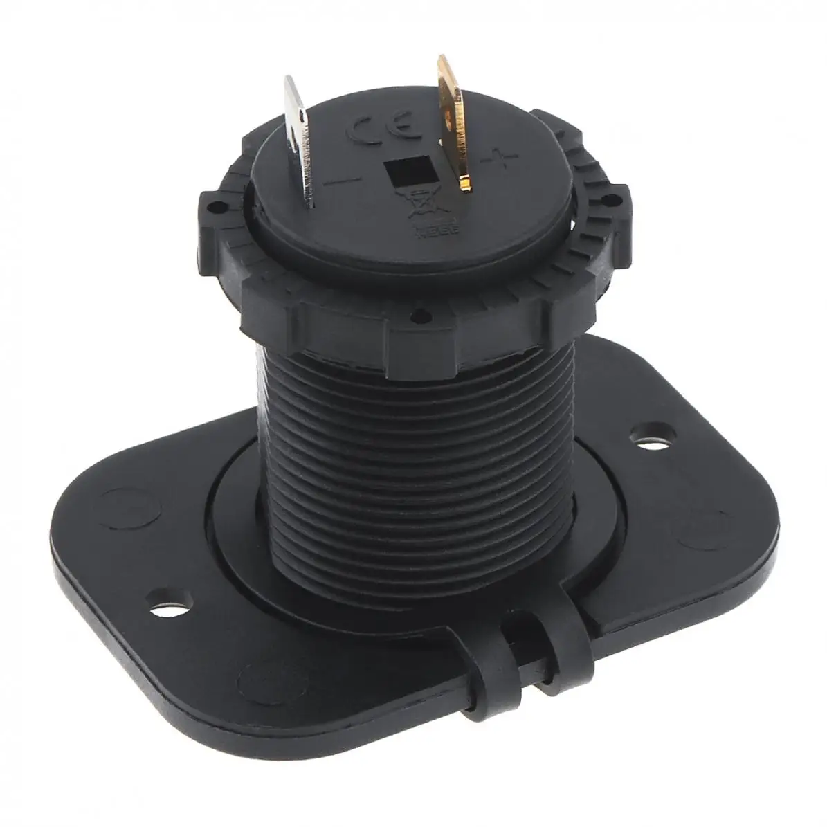 Мотоцикл Зарядные устройства Черные 12V Влагозащищенные Розетка питания GPS Зарядное устройство с фиксирующим элементом для автомобиля / Универсальное включение.