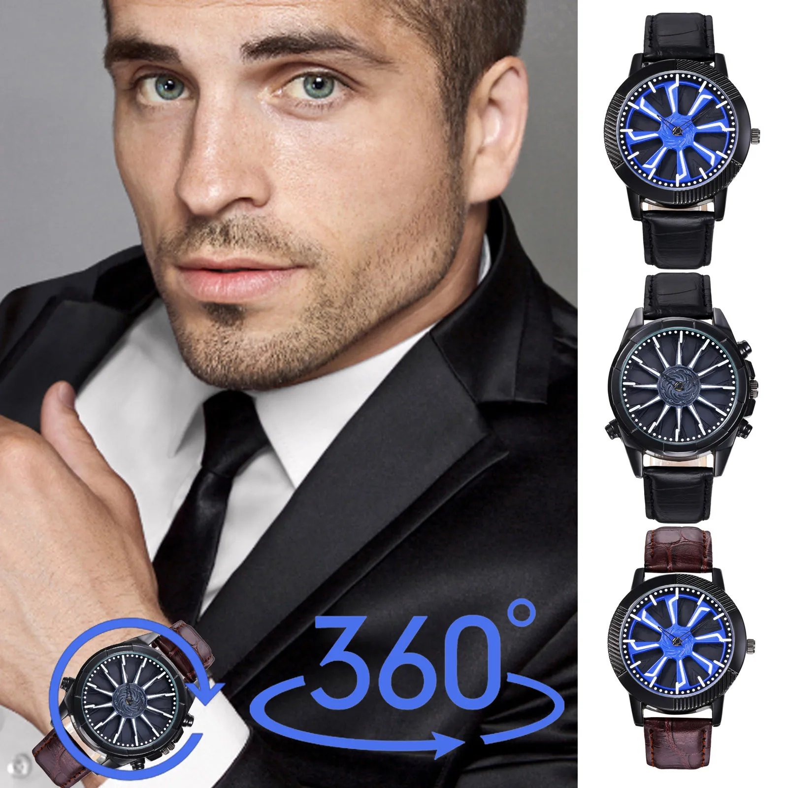 

DAIGELO Mens Watches Minimalist Mens Waterproof Watch Gifts Clock Fashion Men's Watch High Quality Creative Rolling Dial Watch