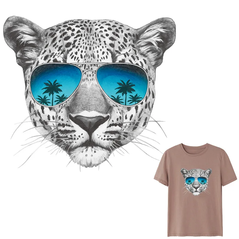 

Colorful Leopard Iron-on Transfers Patches for Clothing Vinyl Thermo Stickers Applique Diy Thermotransfer Stripes on Clothes Set