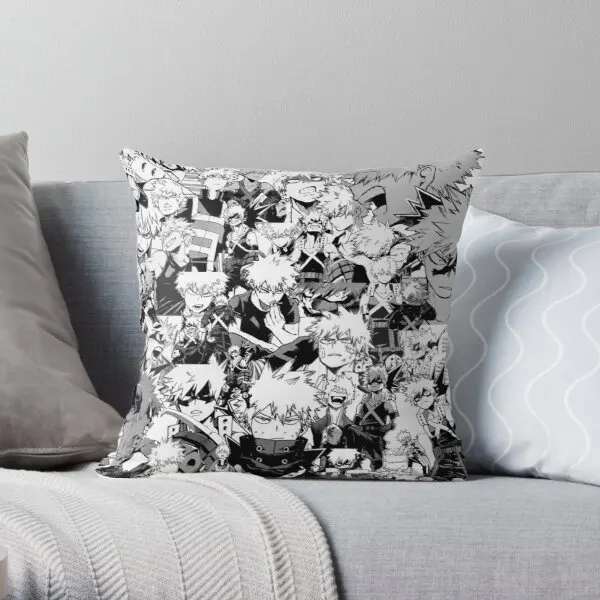 

Bakugou Collage Printing Throw Pillow Cover Home Decor Cushion Waist Decorative Fashion Soft Comfort Hotel Pillows not include