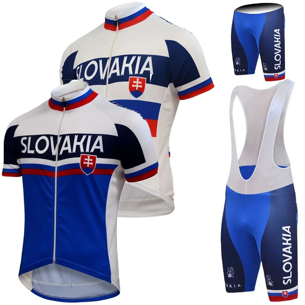 Slovaka Cycling Jersey Set Slovakian National Team Clothing Men Road Bike Shirt Suit Bicycle Shorts MTB Sport Wear|Велосипедные