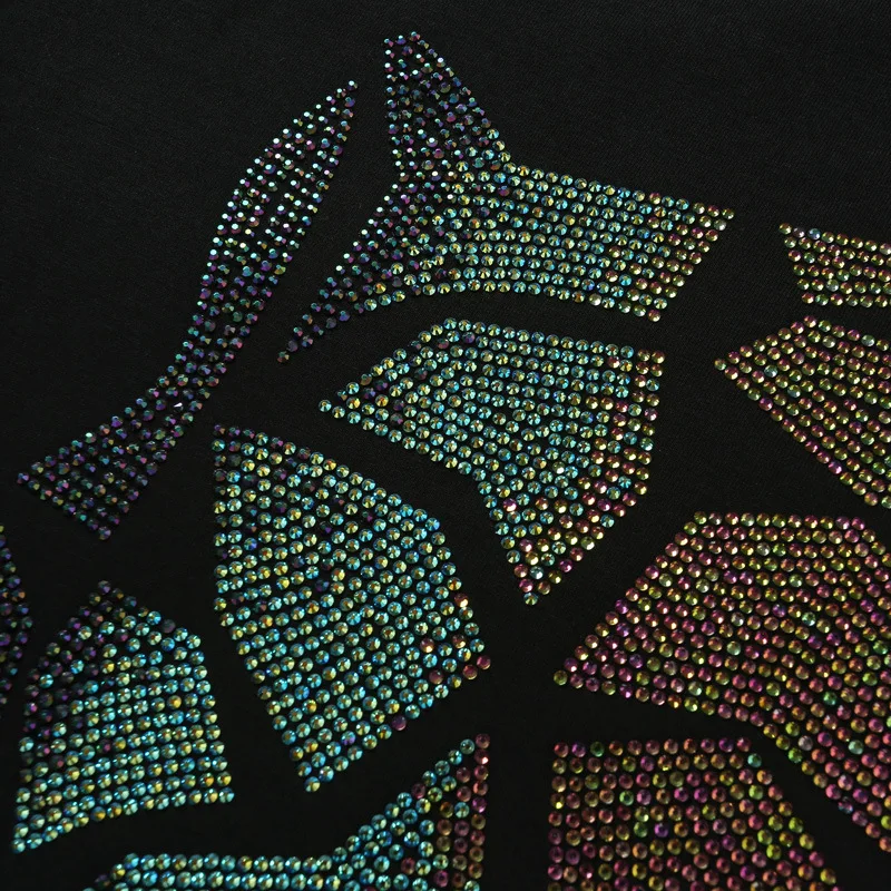 

2021 Colorful Tiger Rhinestones T Shirts Men Streetwear Slim Short Sleeve O Neck Modal Cotton Tshirts Fashion Camisetas Hombre