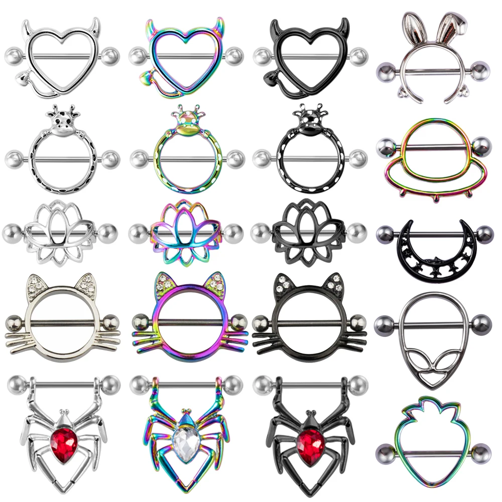 1 пара пирсинг для сосков 14 г | Пирсинг