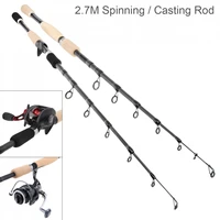 lure fishing rods 2 7m 7 section carbon fiber lure fishing rod ultra light spinning casting fishing pole