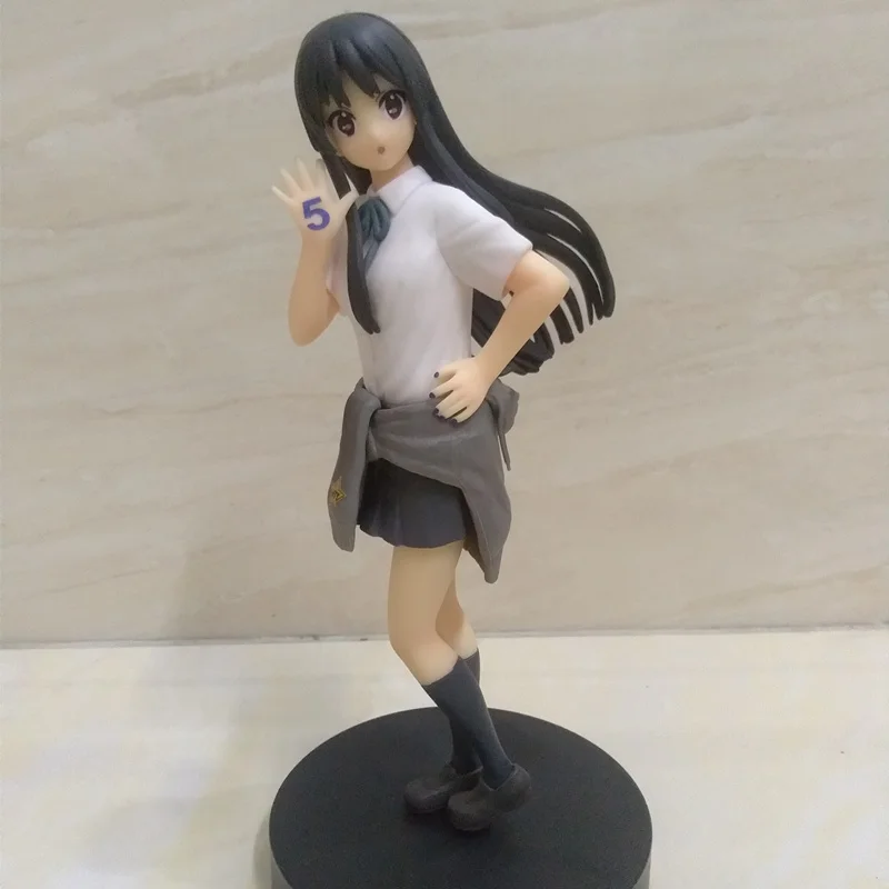 Аниме K ON! Экшн фигурка Akiyama Mio 5th Ver ПВХ Коллекционная модель кукла игрушка 18