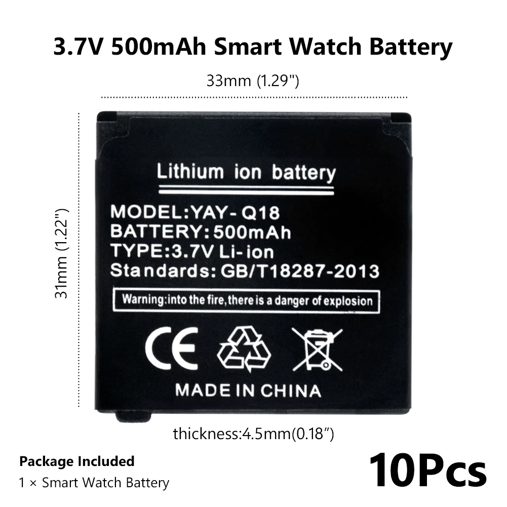 1 10 шт./лот перезаряжаемый литий ионный полимерный аккумулятор 3 7 V 500 мА/ч Смарт