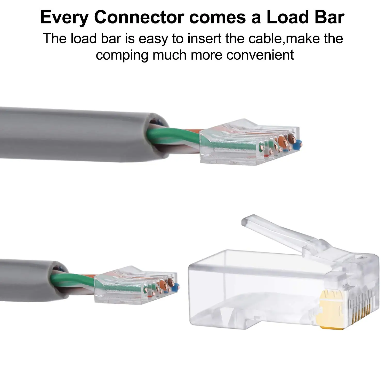 50/100 шт. Cat6 RJ45 разъем Cat5e вилки сетевой кабель штекер 8P8C CAT6 Модульные с 6 5 мм шапки |