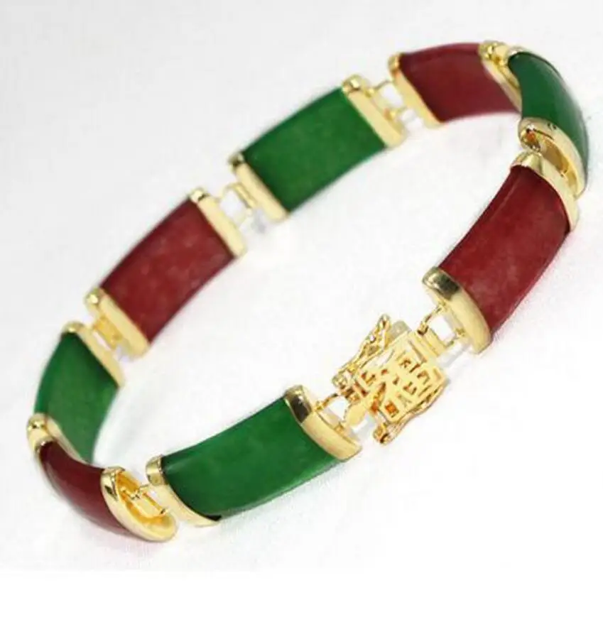 

Quality Fashion Picture traditional eastern style Multi Color red/green new/fashion bracelet jade