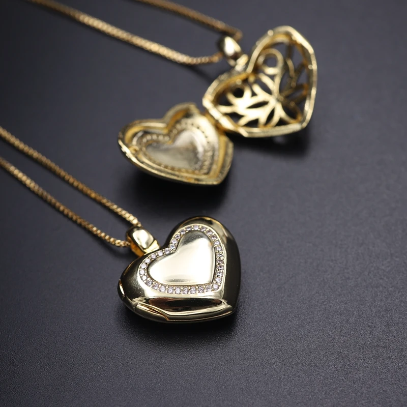 Винтажное ожерелье с подвеской в виде сердца для влюбленных колье золотистого