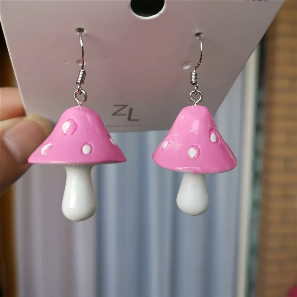 

Charmsmic Resin Speckled Mushroom Drop Earrings For Young Girls Daughter Lovely DIY Ear Jewelry Birthday Gifts Pool Party