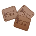 Кожаная нашивка для одежды Bon Voyage с французской башней, ручная работа, ярлык из искусственной кожи с французской башней этикетка ручной работы