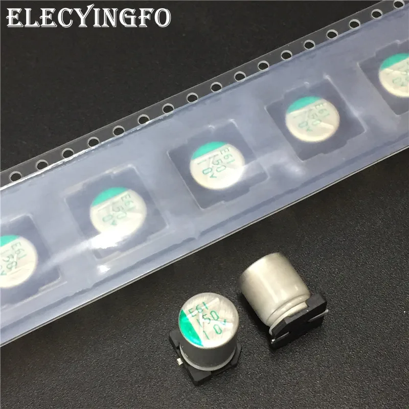 10 шт. 150 мкФ 10V150uf NSPE серии 8x10 8 мм 10V150uF Тип чипа SMD аудио электролитический