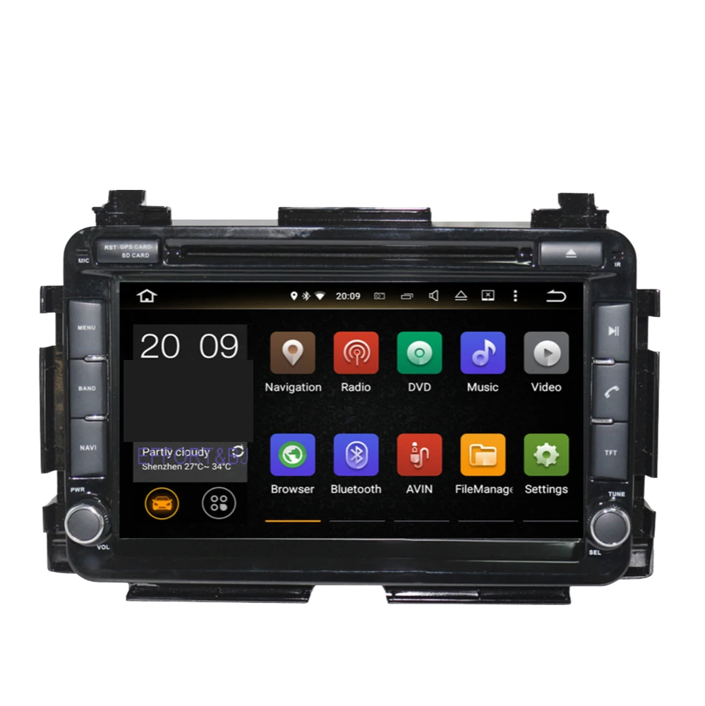 Android 9 0 автомобильный GPS-навигатор BT 4 Гб Восьмиядерный процессор 8 дюймов