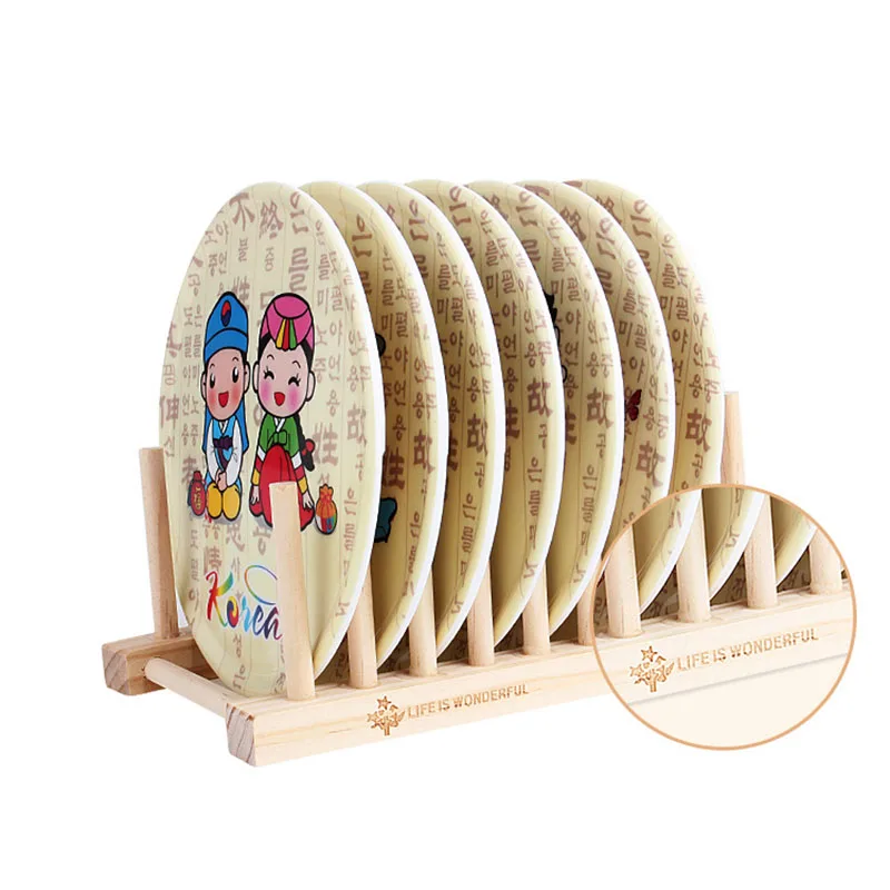 Многофункциональная деревянная полка для компакт-дисков полки хранения тарелок