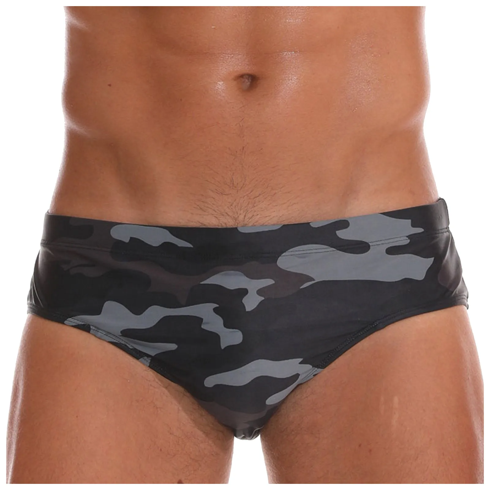 

Sexy Camouflage Mens Swimwear Quick Dry Swimming Briefs Gay Low Waist Swimsuits Fashion Pouch Beach Pool Spa Bathing Panties