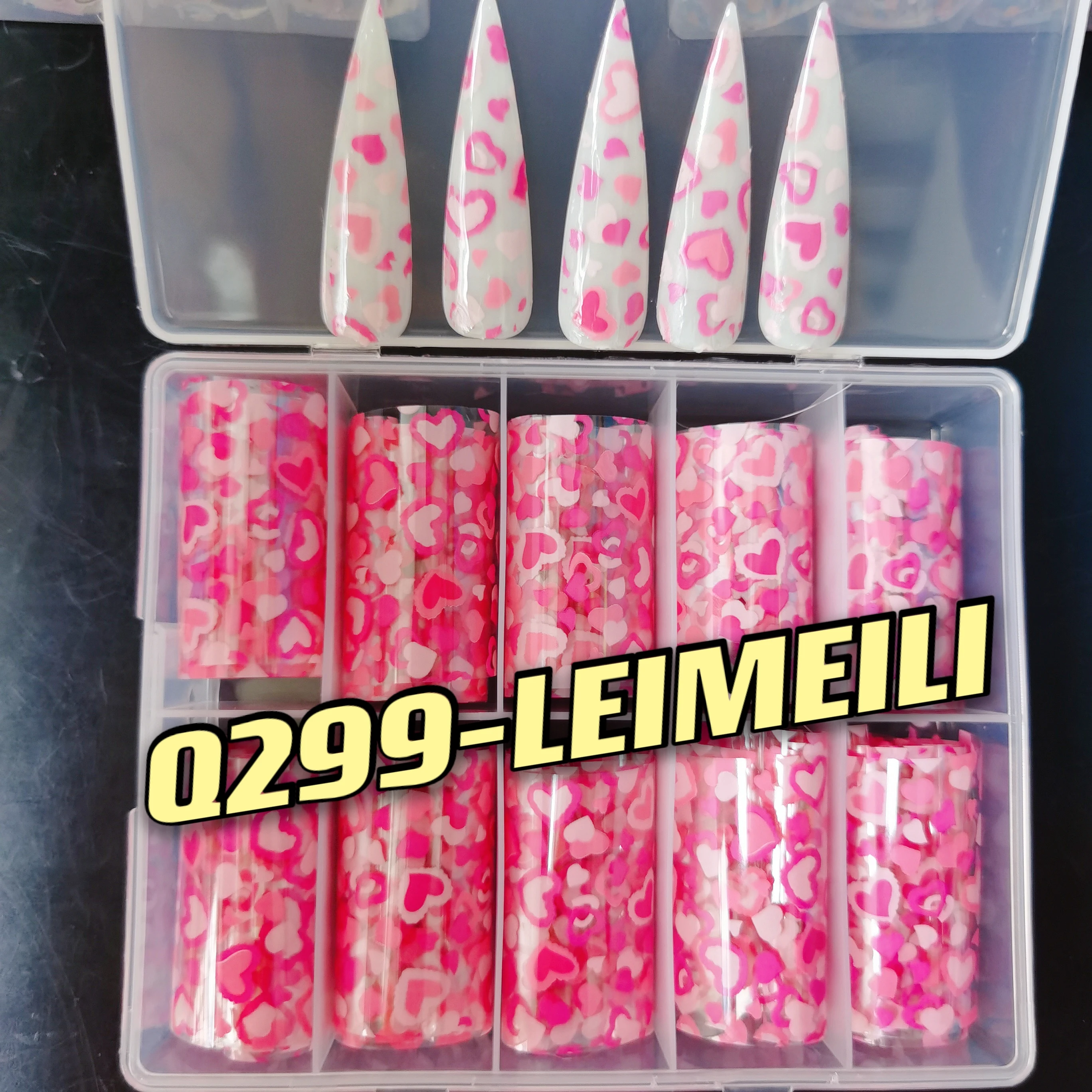 

4cmx50cm 1 box love transfer sticker series designer nail foil nail decoration