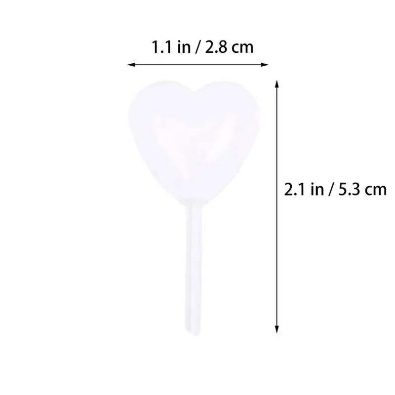 

100Pcs/lot 4ml Heart Shape Disposable Plastic Transfer Pipettes Pasteur Pipettes for Cupcakes Strawberries Chocolate Kitchen
