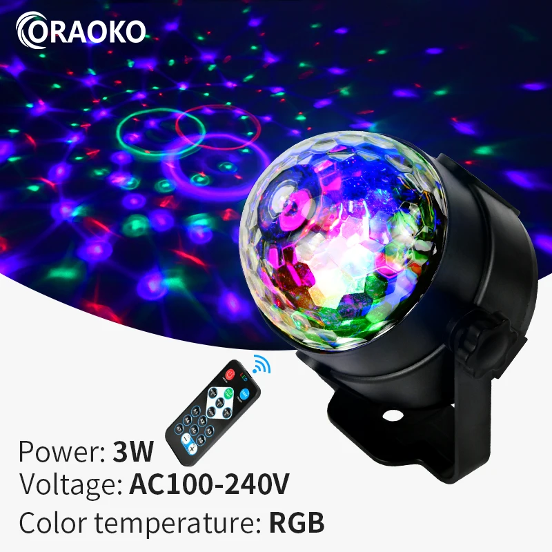 RGB светодиодный вечерние эффект кристалл магический шар светильник сценического