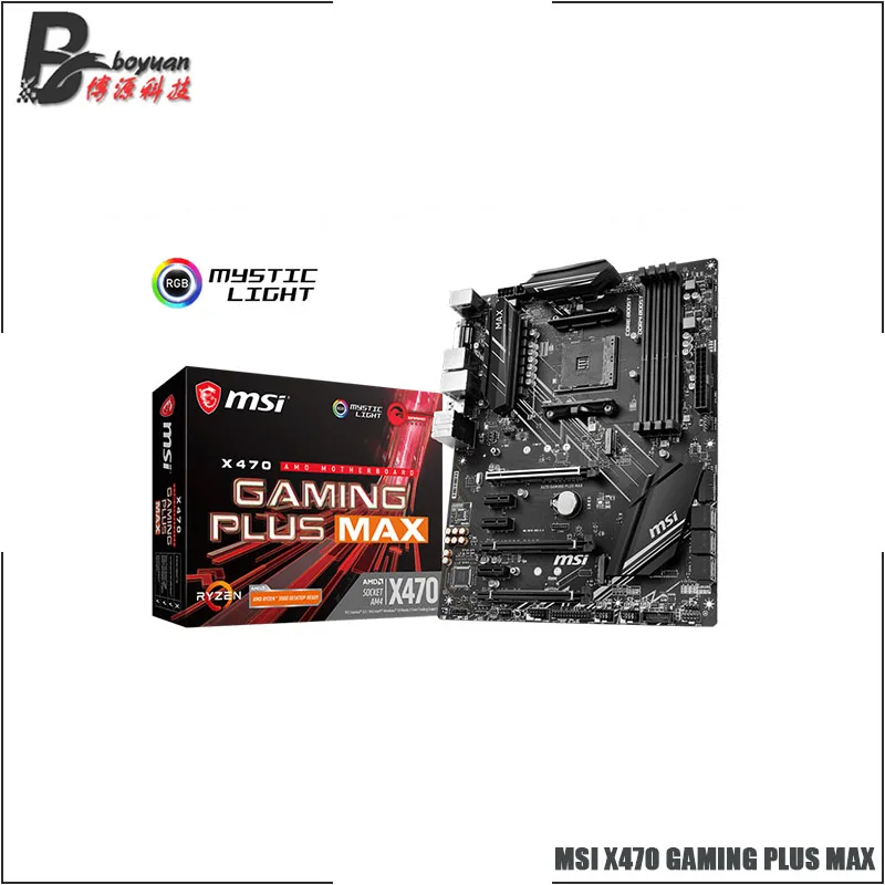 MSI X470 GAMING PLUS MAX ATX AMD DDR4 4133(OC) МГц M.2 SATA 6 Гбит/с 64 ГБ может поддерживать процессор R3 R5 R7