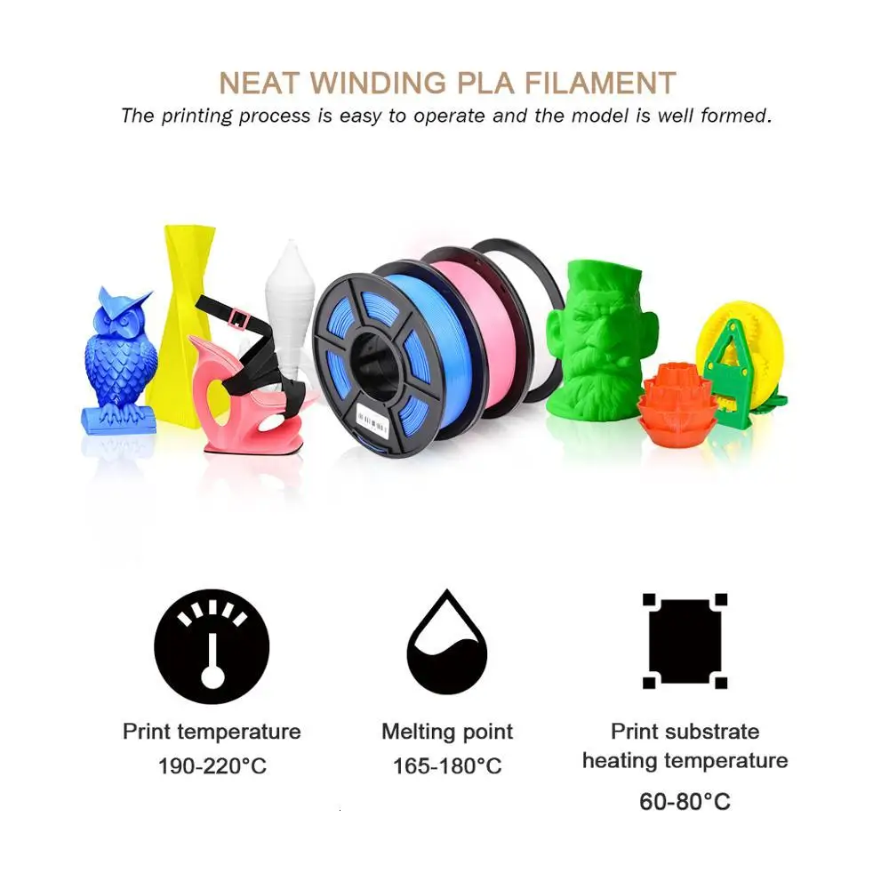 aw 3d pla filament 2kg 1 75 mm 3d printing filament pla material for 3d printer non toxic fast shipping free global shipping