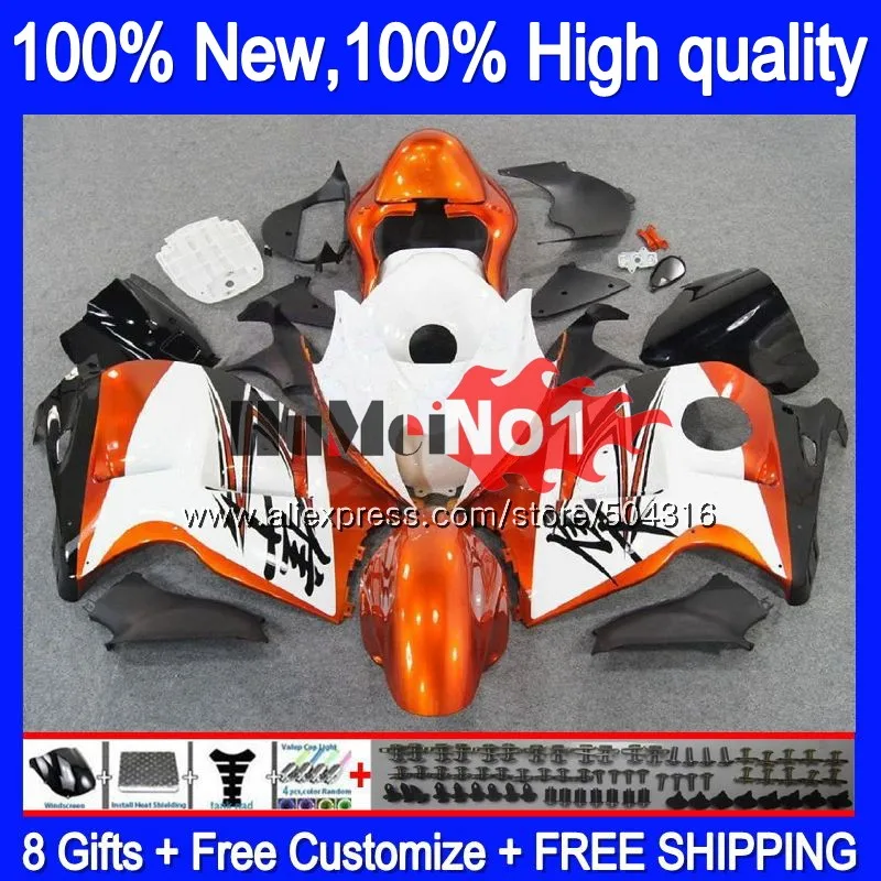 

Body For SUZUKI Hayabusa GSXR-1300 GSXR 1300 27MC.54 Orange white GSXR1300 1996 1997 1998 1999 2000 2001 96 97 98 99 01 Fairing
