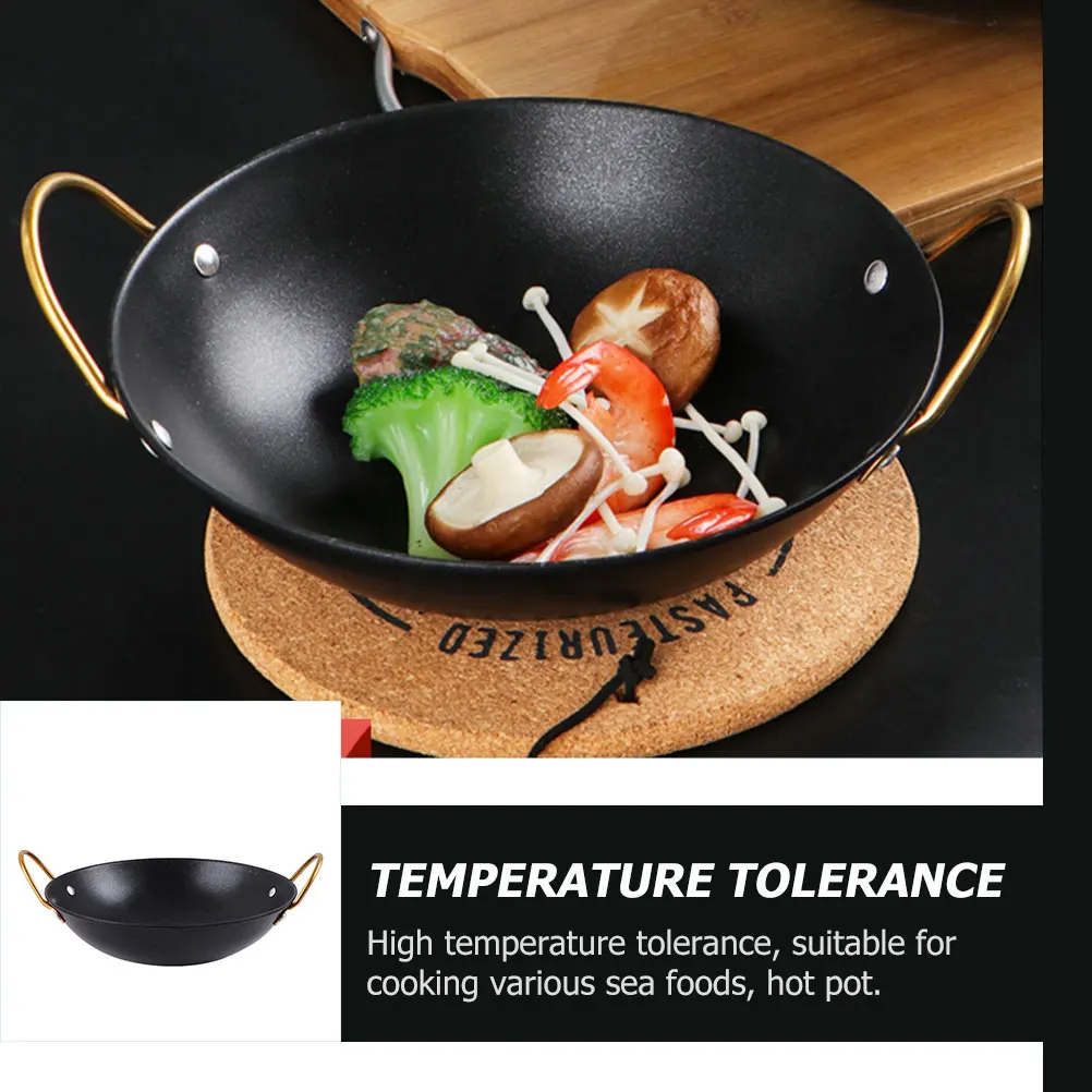 

1PC Double Ear Seafood Pot Japanese Style Stainless Steel Seafood Pot Small Hot Pot