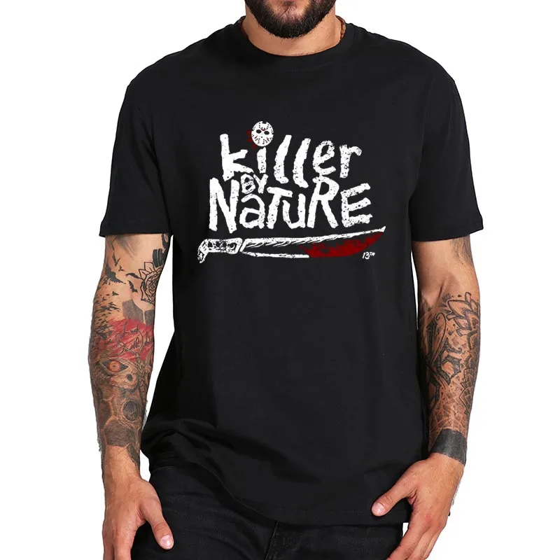 Джейсон убийца от природы футболка пятница 13th фильма ужасов ЕС Размеры высокое