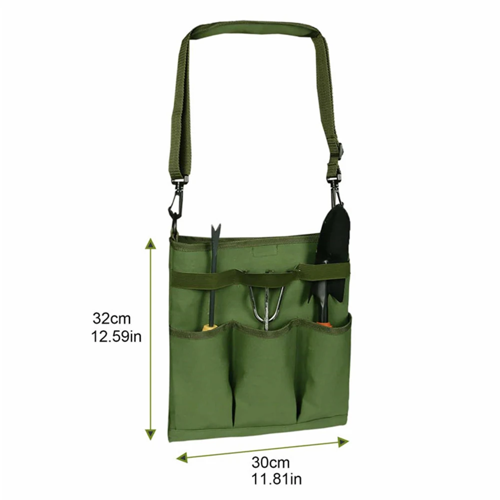 

Garden Tool Bags Waterproof Storage Bag with Interior Pocket and 3 Exterior Pockets Garden Organizer