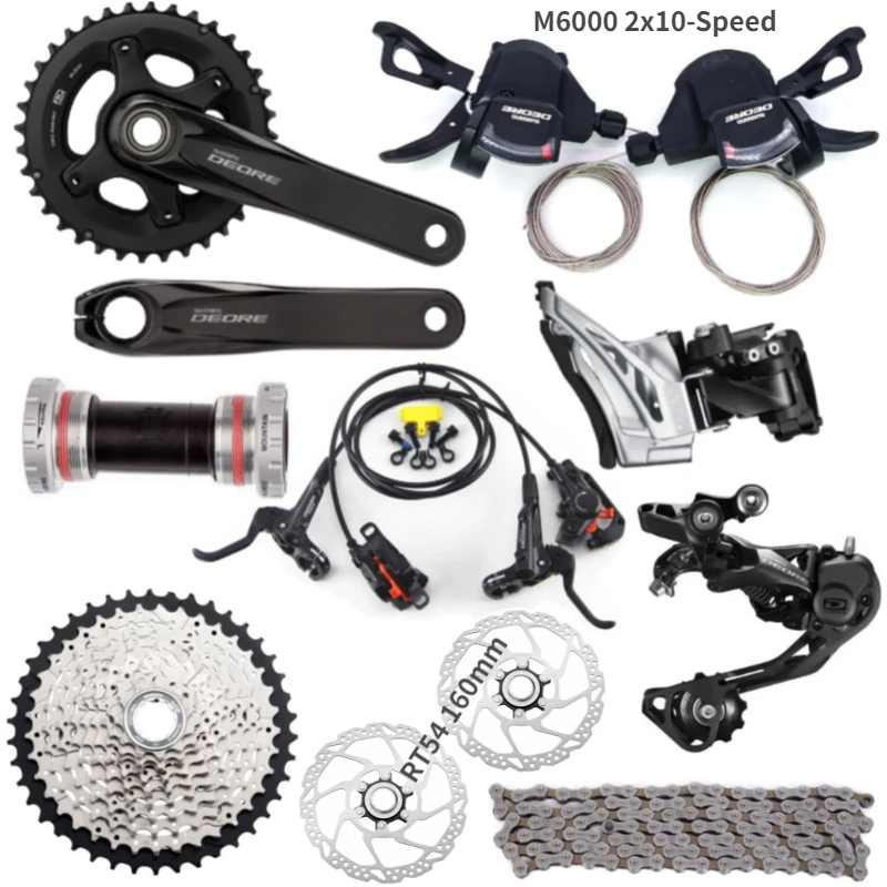 Shimano DEORE M6000 9 шт. 3X10 2x10 Speed Groupset HG500 10 11 42T задний переключатель рычага переключения