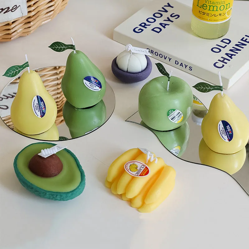 Handmade Aromatherapy Fruit Candle Creative Banana Fruit Shooting Props Wedding New Year Gift Home Decoration Fruit Candle