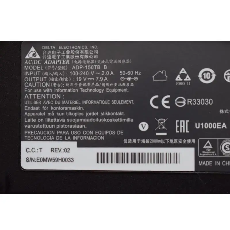 Genuine DELTA ADP-150TB B 19V 7.9A 150W AC Adapter For Razer BLADE RZ09 ADP-150VB 19.5V 7.7A Laptop Power Supply Charger | Компьютеры и