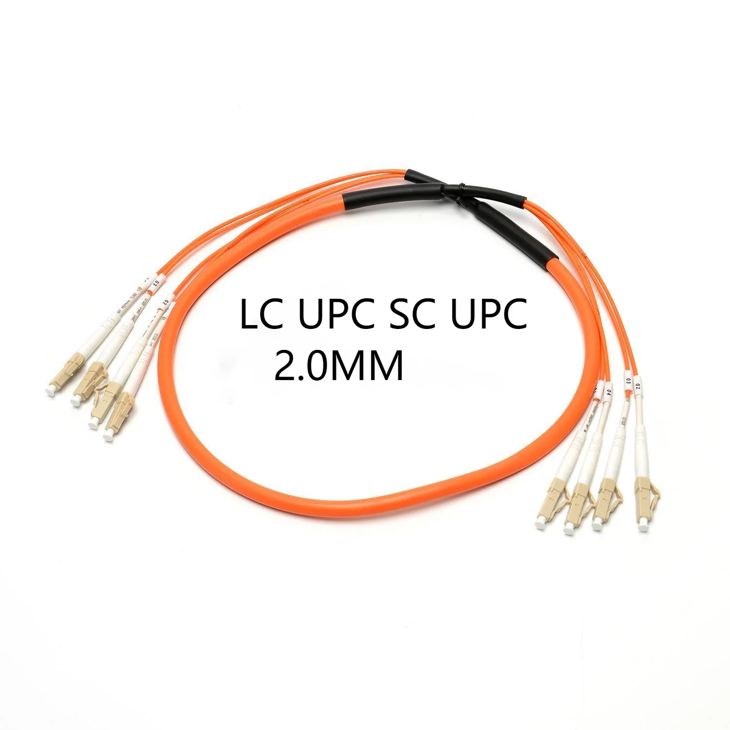 

4 Pieces Armored LC UPC-SC UPC 2.0mm Armored Fiber Pigtail Patch Cord Jumper Cable MM OM2 Simplex Optic for Network Pigtail
