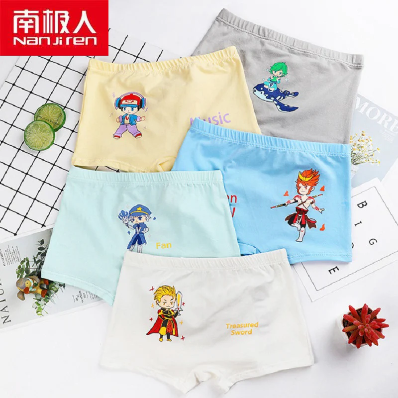 

Детская удобная одежда NANJIREN, детское нижнее белье, повседневные теплые хлопковые дышащие брюки из спандекса с мультяшным принтом для мальч...