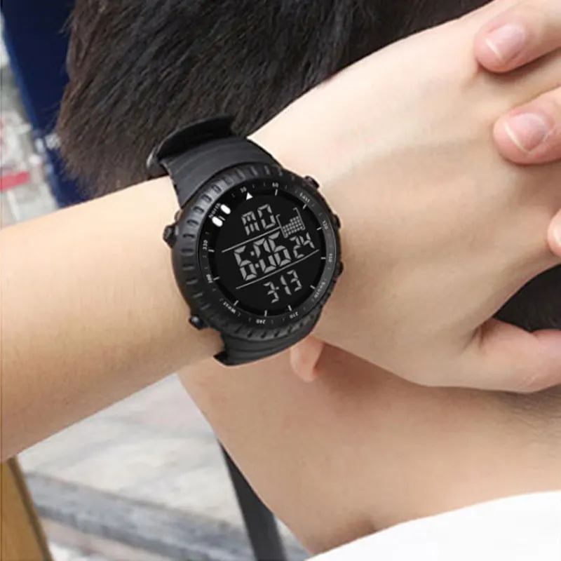 

Fashion Outdoor Sport Watch Men Multifunction Watches Alarm Clock Chrono 3Bar Waterproof Big Dial Digital Watch reloj hombre New