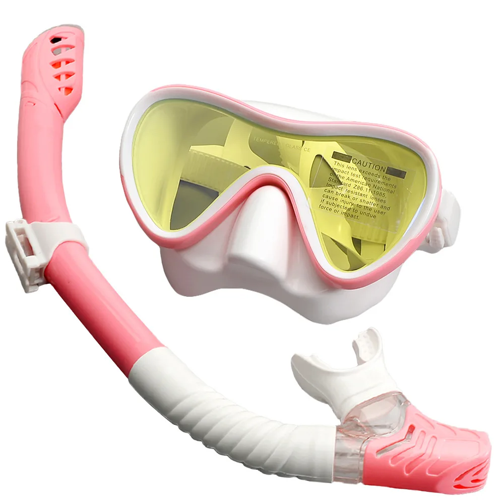 

Diving Goggles Snorkel Set Juego De Snorkel Con Gafas De Buceo Adult Silicone Mask Swimming Snorkeling Mask Coated Lens