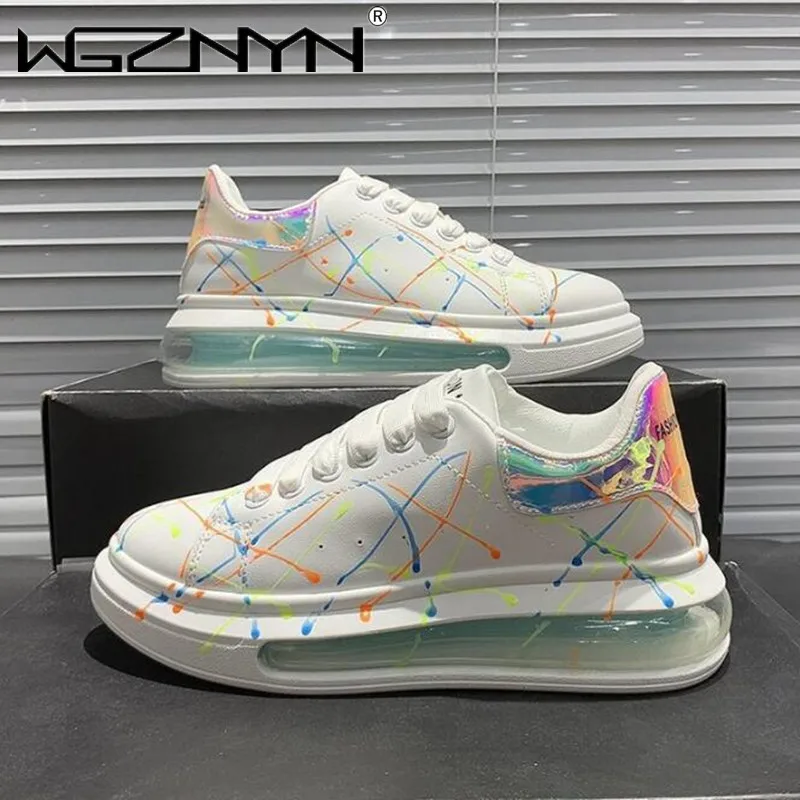 

2020 Trainers Spring Autumn Shoes Women Vulcanize Shoes Classic Color Leather Shoes Women Casual brand Shoes Platform Sneakers