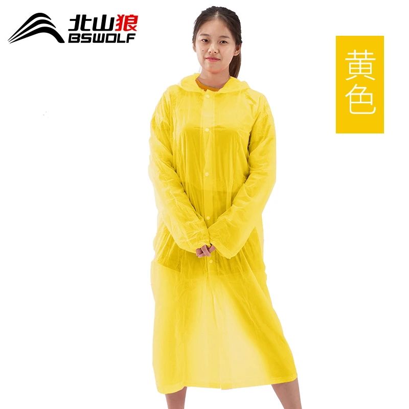 

Poncho Travel Adult Portable Non-Disposable Unisex Raincoat Mountaineering Outdoor Thickened Transparent