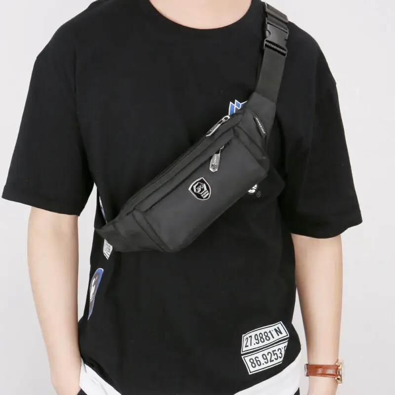 Простая забавная поясная сумка для мужчин уличная спортивная нейлоновая