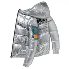 Мужская толстовка, зимняя Светоотражающая водонепроницаемая одежда, блестящая куртка-пуховик